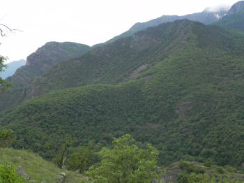 Panorama sulla Paleofrana di Rodoz salendo al Belvedere Alto (35266 bytes)